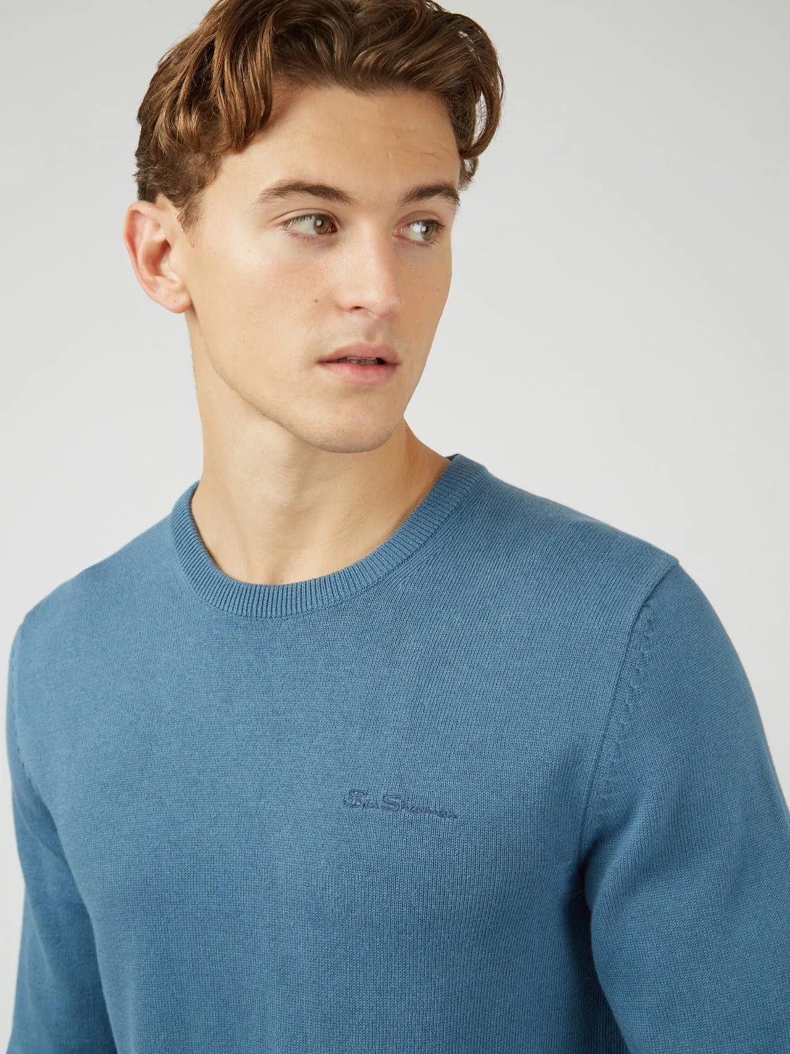 Signature Knit Crewneck - Blue Shadow sold by Ben Sherman product image thumbnail 4