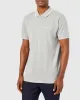 Script Tipped Pique Polo Shirt - Grey/White sold by Ben Sherman