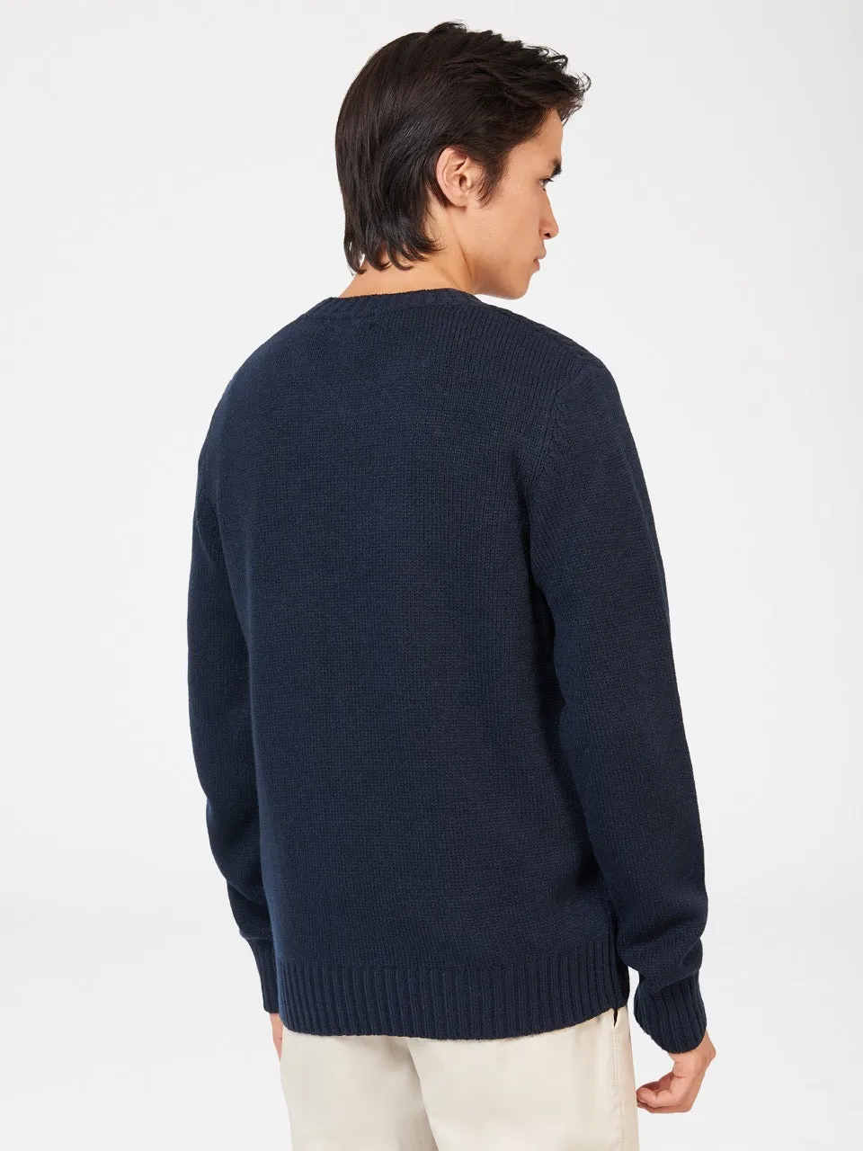 Aran Textured Knit Crewneck Sweater sold by Ben Sherman product image thumbnail 4