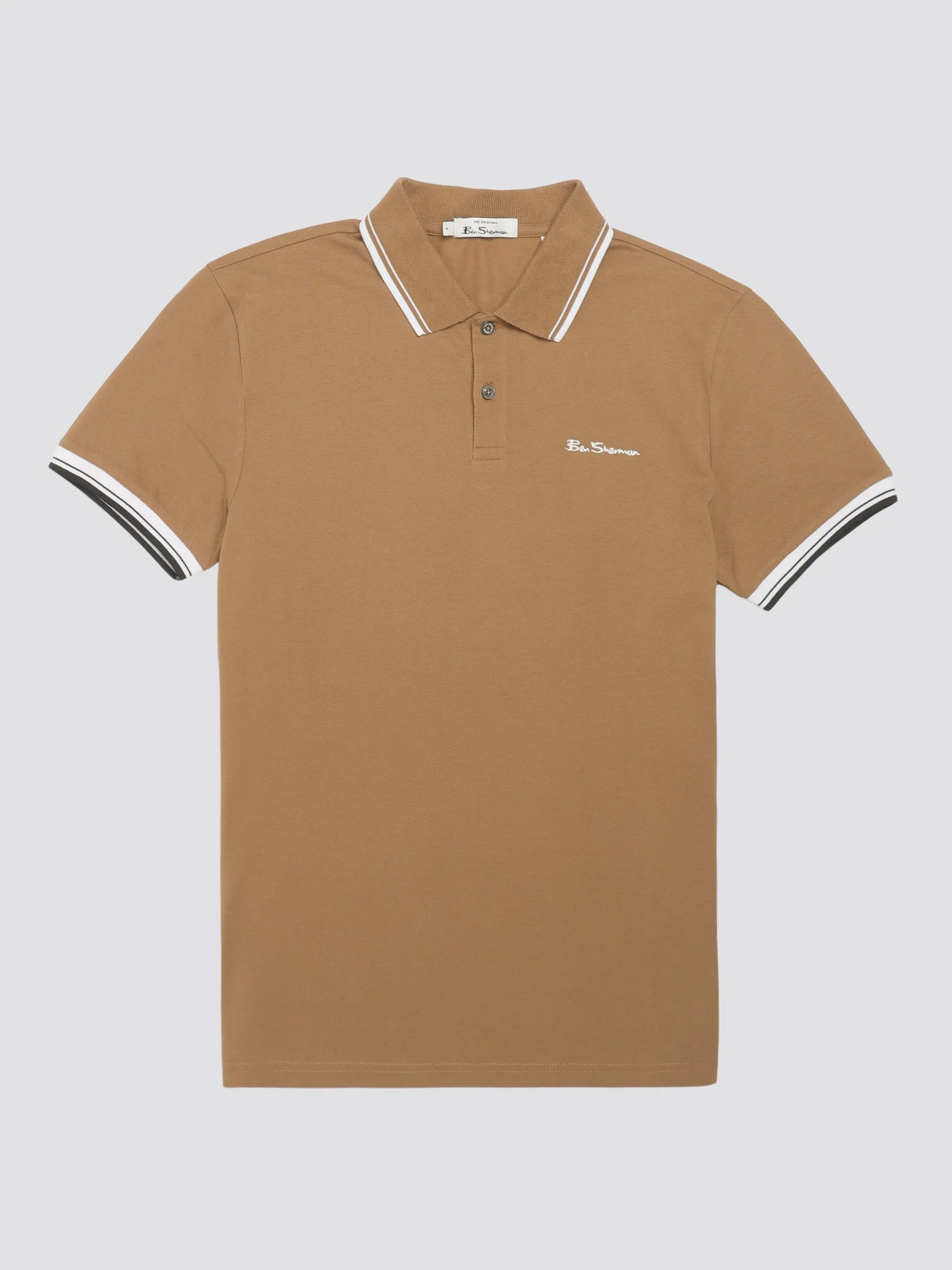 Signature Short Sleeve Polo - Light Brown sold by Ben Sherman product image thumbnail 4