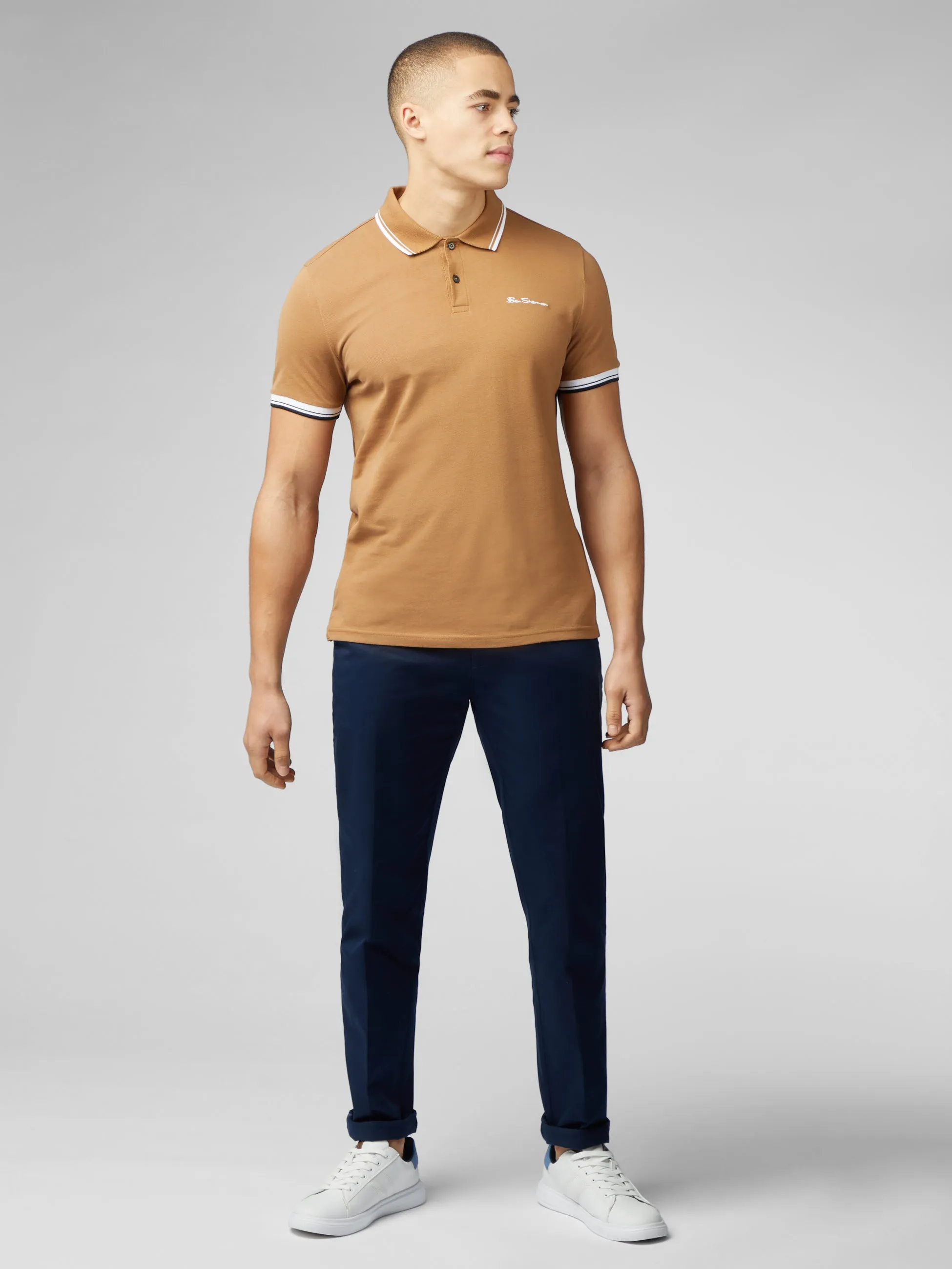 Signature Short Sleeve Polo - Light Brown sold by Ben Sherman product image thumbnail 2