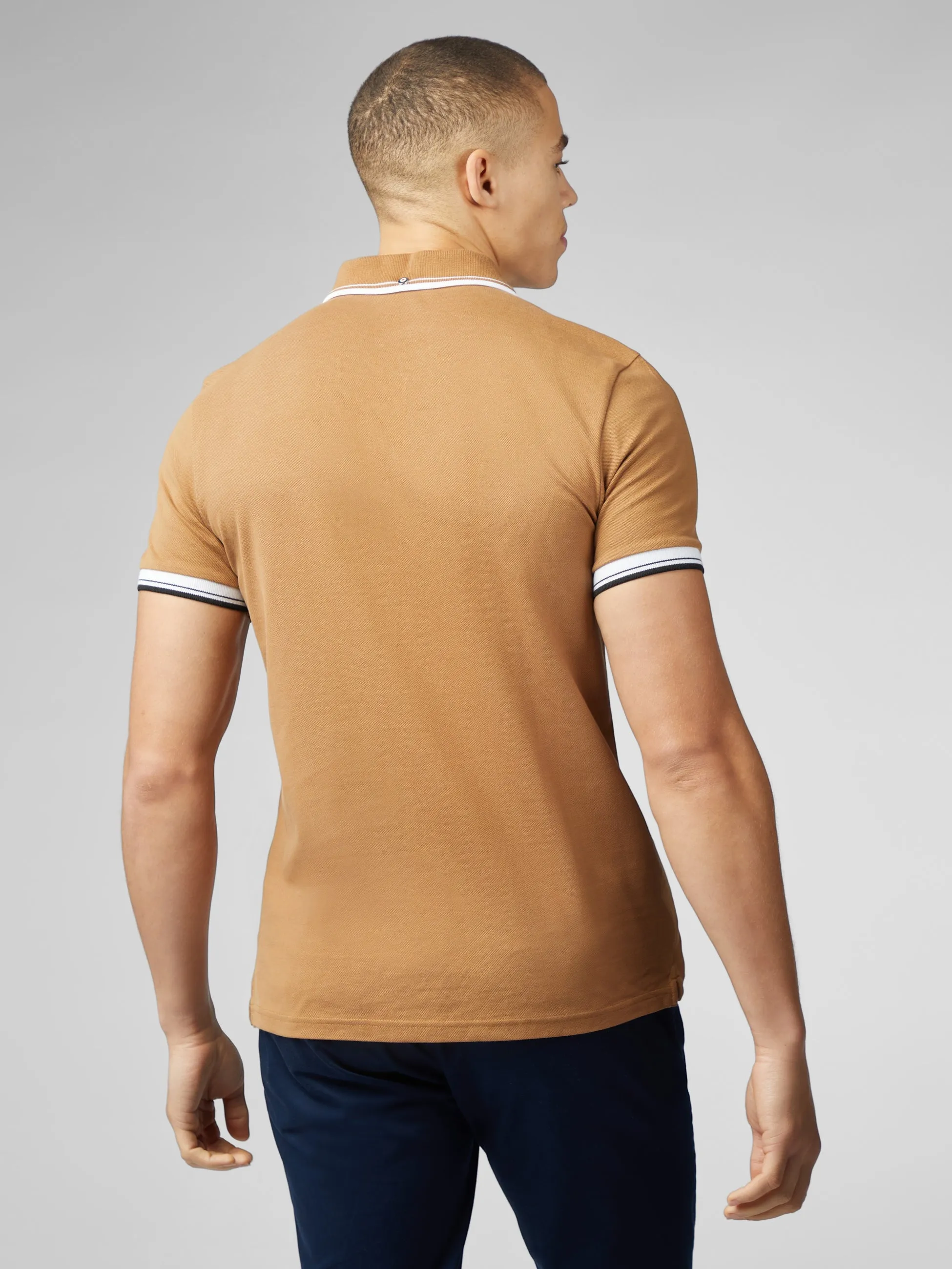 Signature Short Sleeve Polo - Light Brown sold by Ben Sherman product image thumbnail 3