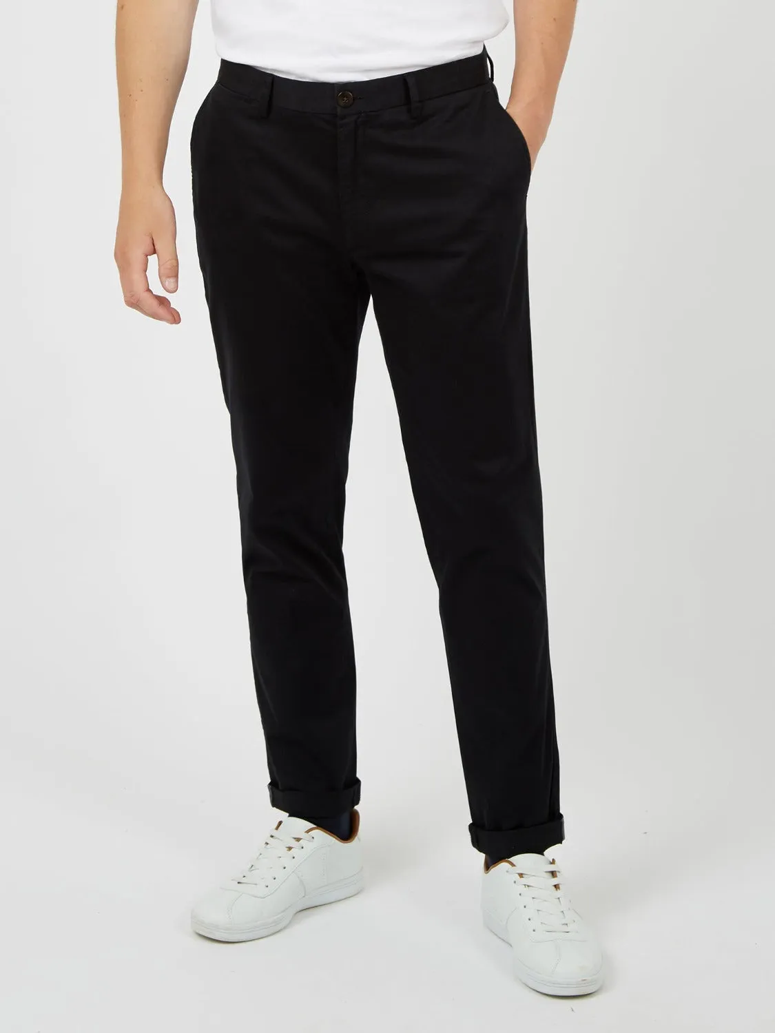 Signature Slim Stretch Chino Pant - Black sold by Ben Sherman