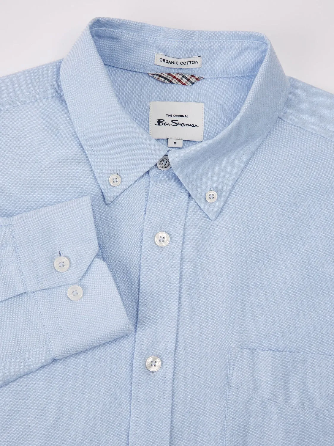Signature Organic Long-Sleeve Oxford Shirt - Sky sold by Ben Sherman product image thumbnail 2