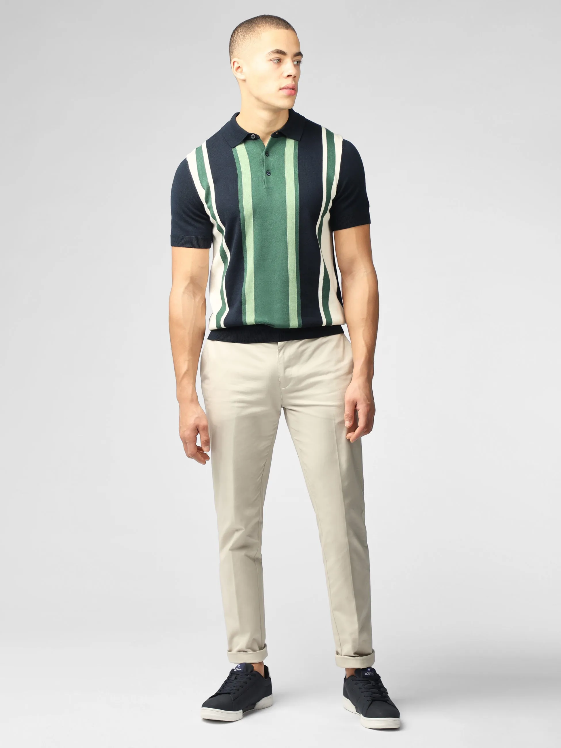 Signature Vertical Stripe Polo - Dark Navy sold by Ben Sherman product image thumbnail 2