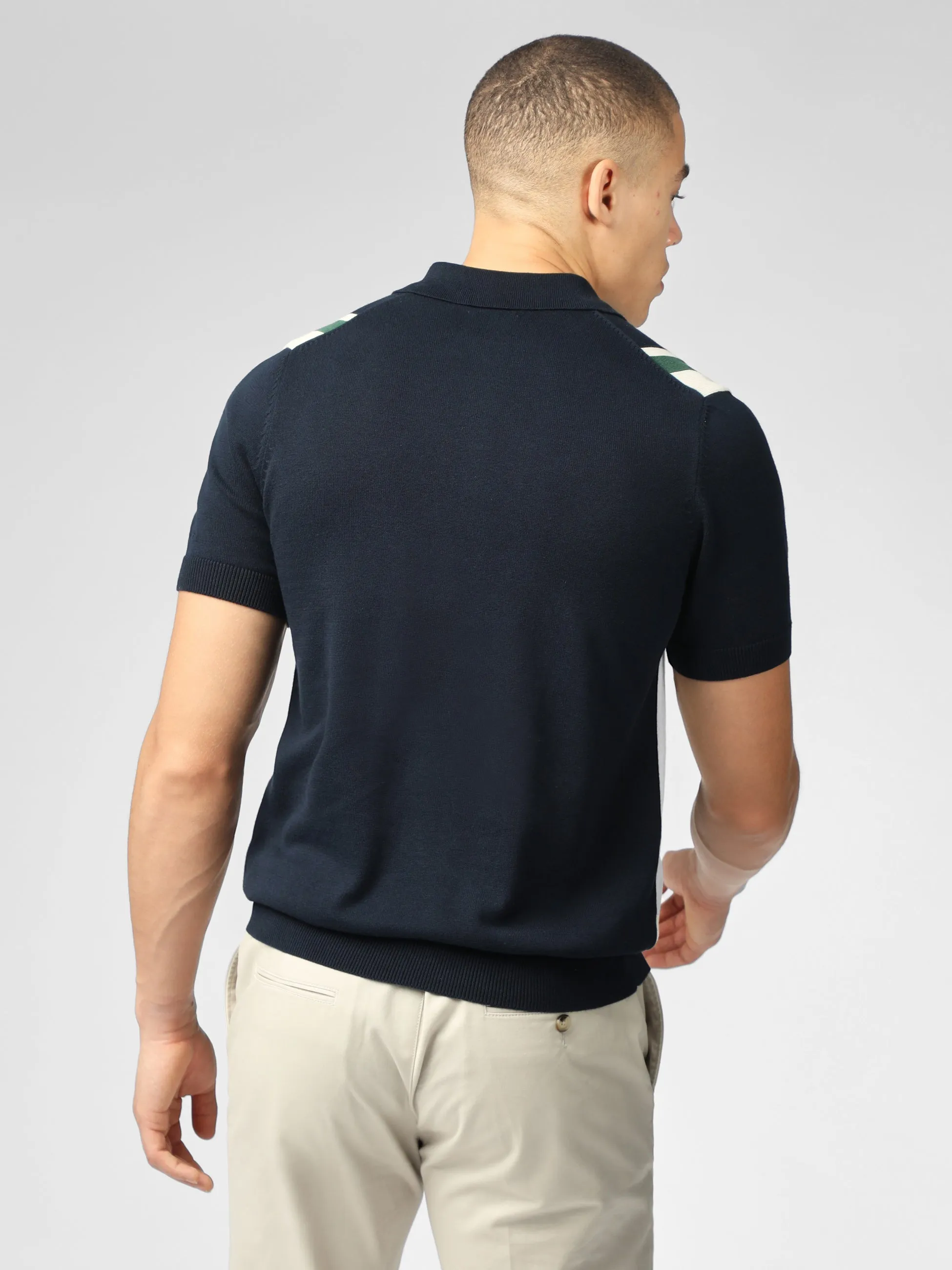 Signature Vertical Stripe Polo - Dark Navy sold by Ben Sherman product image thumbnail 3