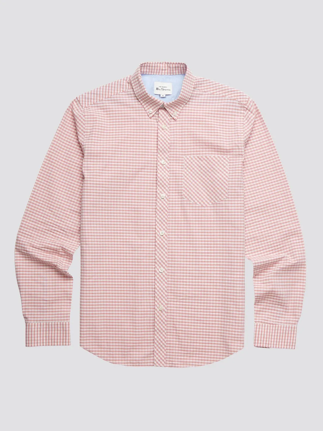 Signature Gingham Long-Sleeve Shirt - Raspberry sold by Ben Sherman product image thumbnail 3