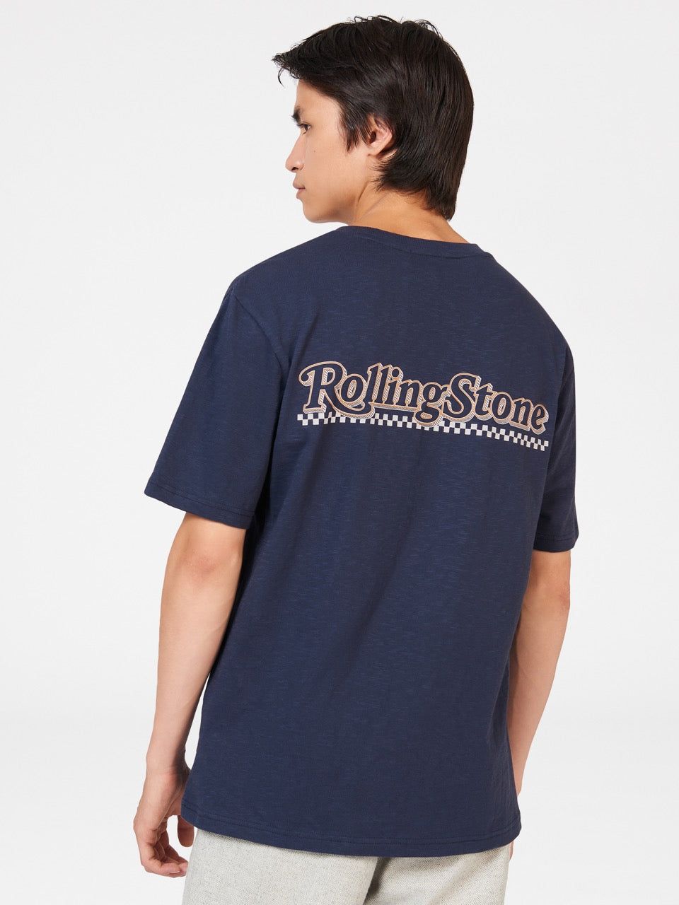 Rolling Stone Graphic Tee - Mood Indigo sold by Ben Sherman