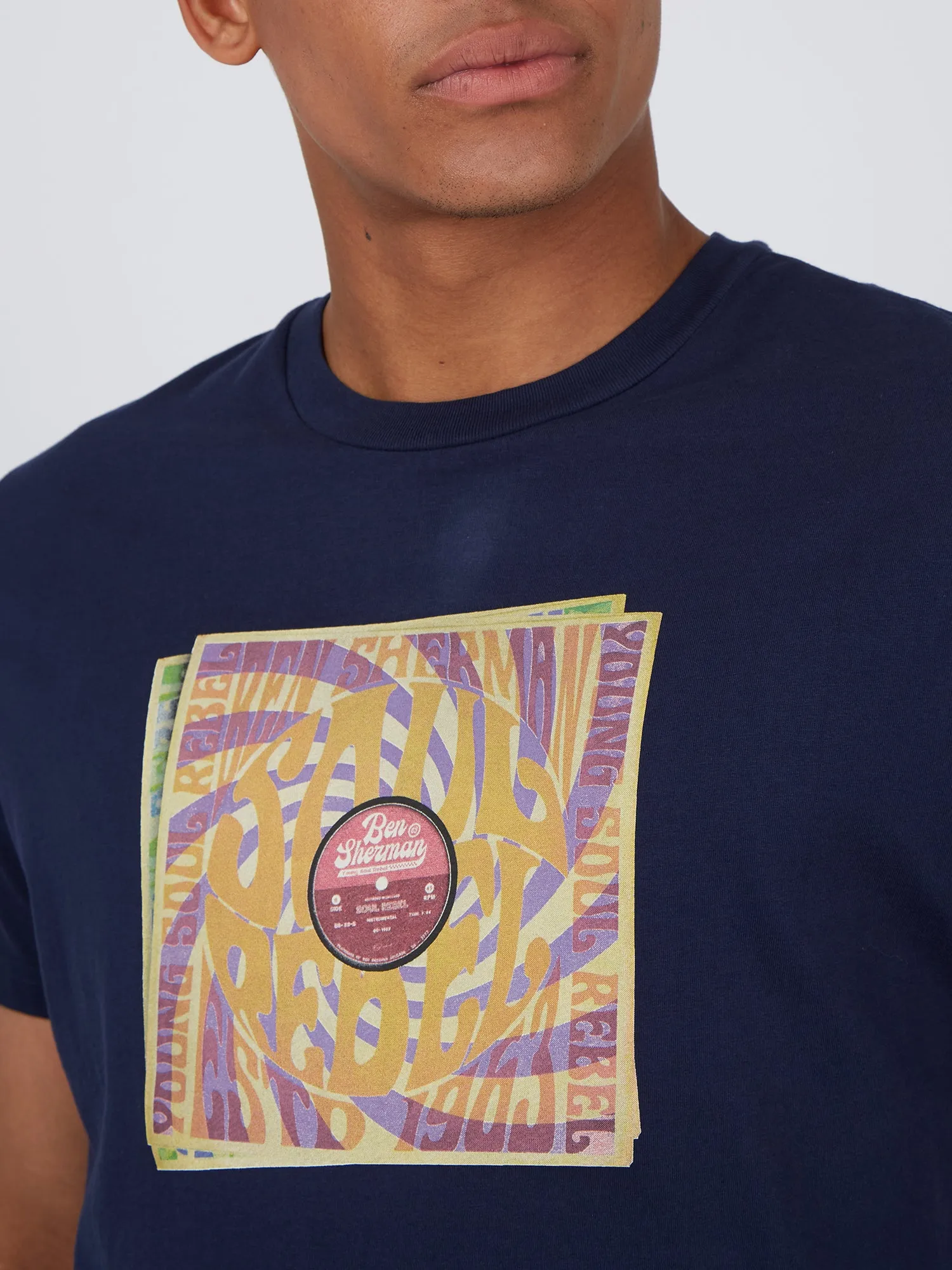 Soul Rebel Record Graphic Tee - Marine sold by Ben Sherman product image thumbnail 3