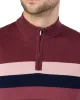 Zip Turtleneck Knit Polo Shirt - Wine sold by Ben Sherman