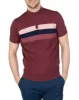 Zip Turtleneck Knit Polo Shirt - Wine sold by Ben Sherman