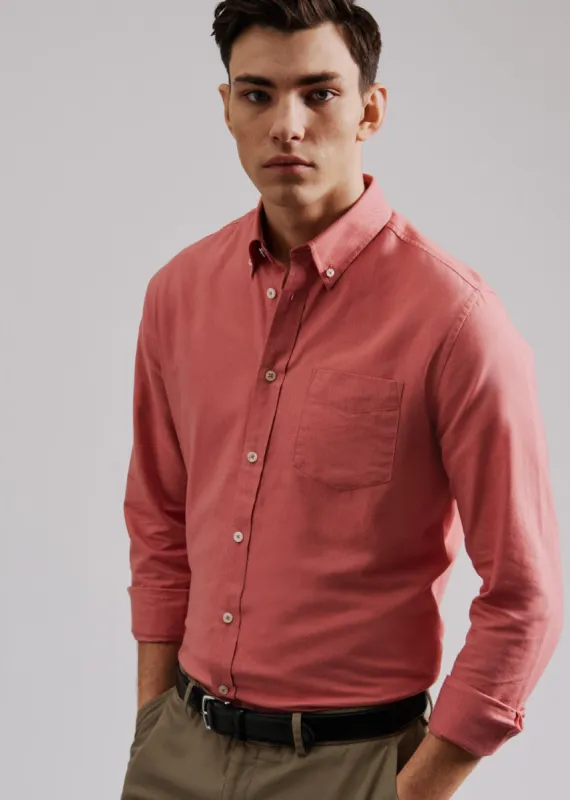 Signature Organic Oxford Shirt - Raspberry sold by Ben Sherman