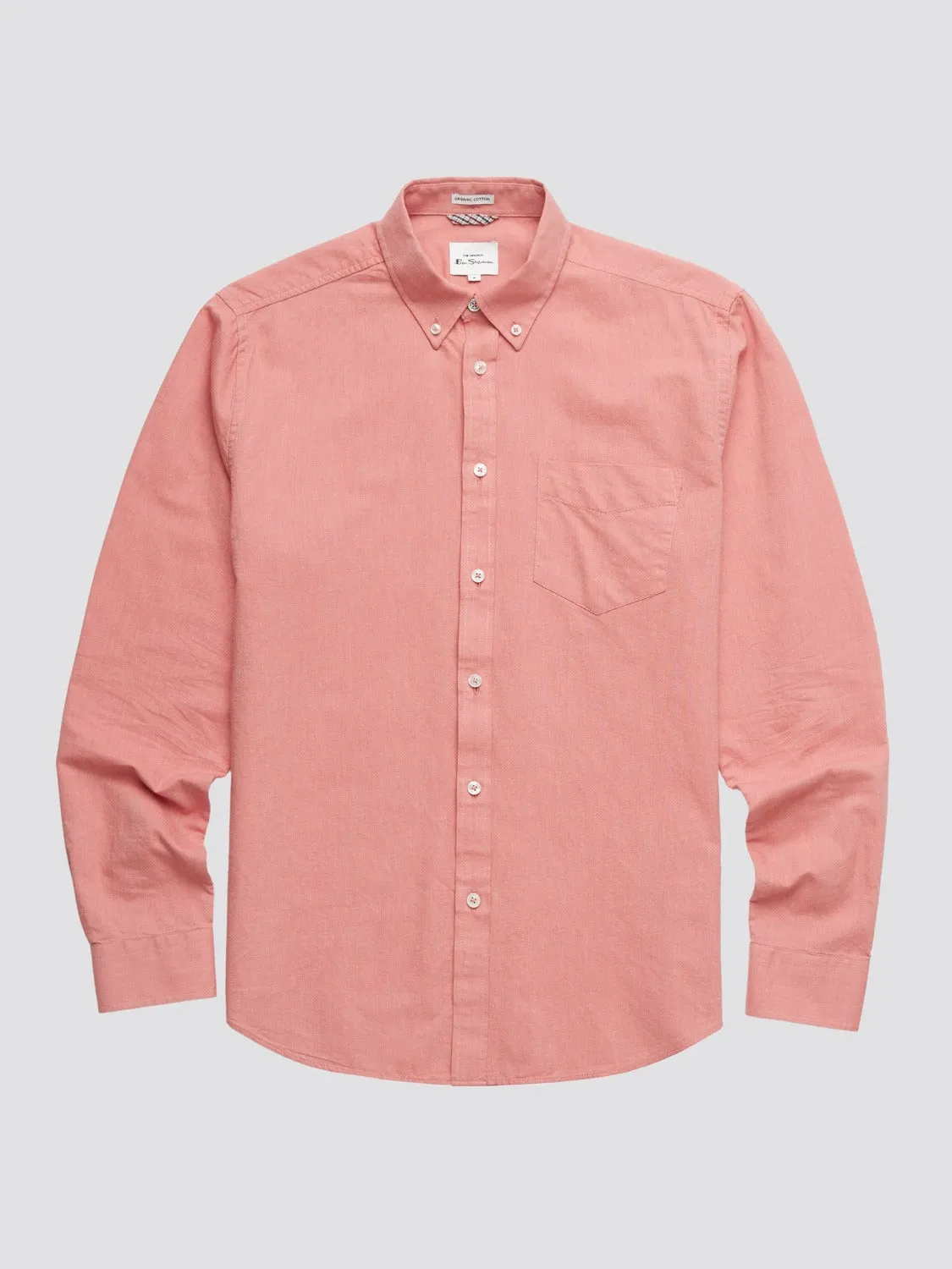 Signature Organic Oxford Shirt - Raspberry sold by Ben Sherman product image thumbnail 2