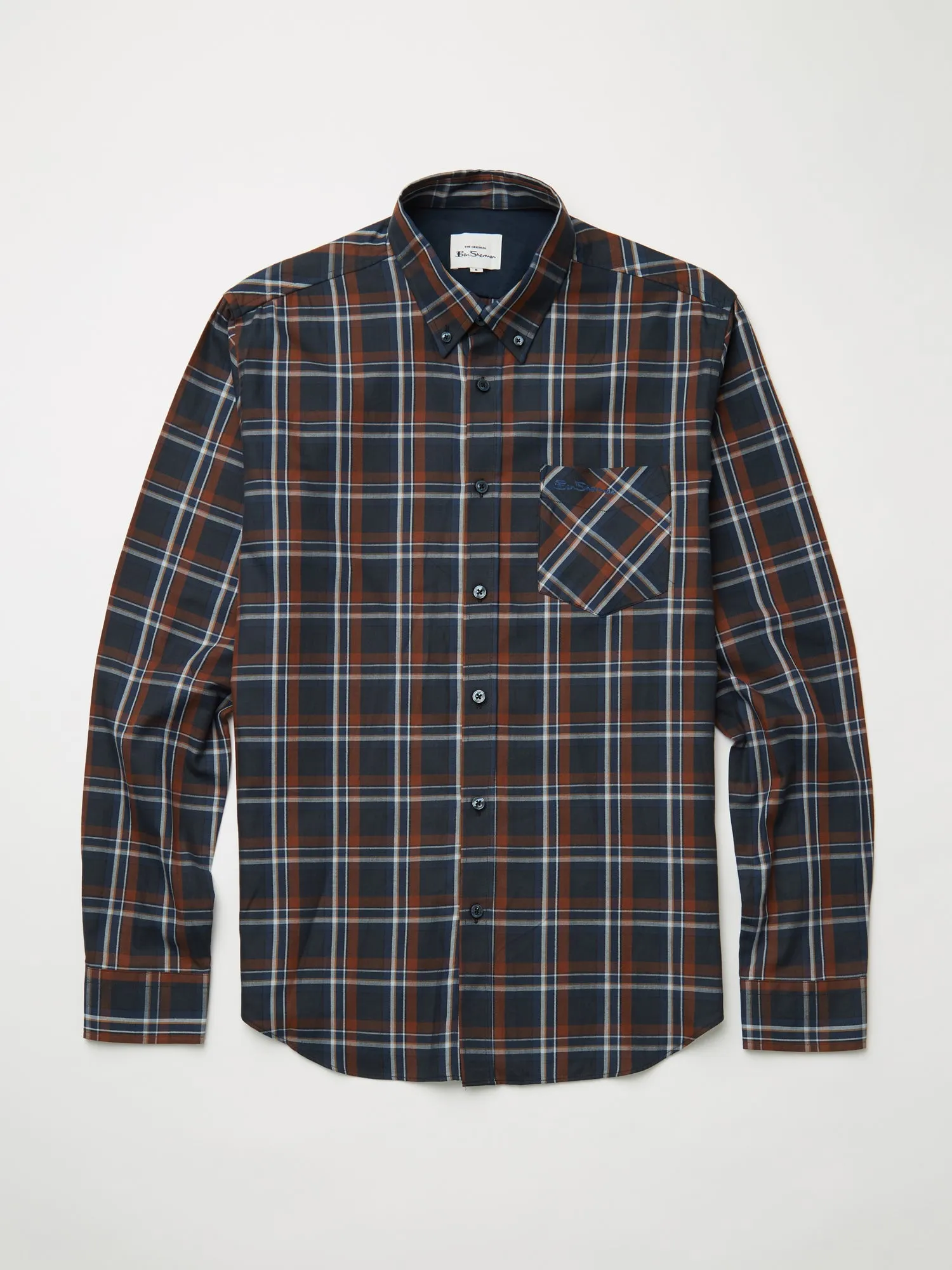 Long-Sleeve Winter Madras Check Shirt - Midnight sold by Ben Sherman product image thumbnail 3