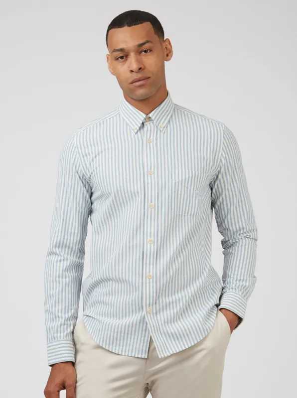 Oxford Stripe Long-Sleeve Shirt - Pale Blue sold by Ben Sherman