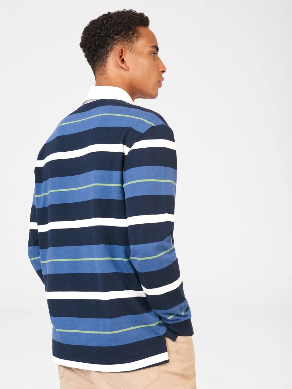 Striped Rugby Polo - Dark Navy sold by Ben Sherman product image thumbnail 5