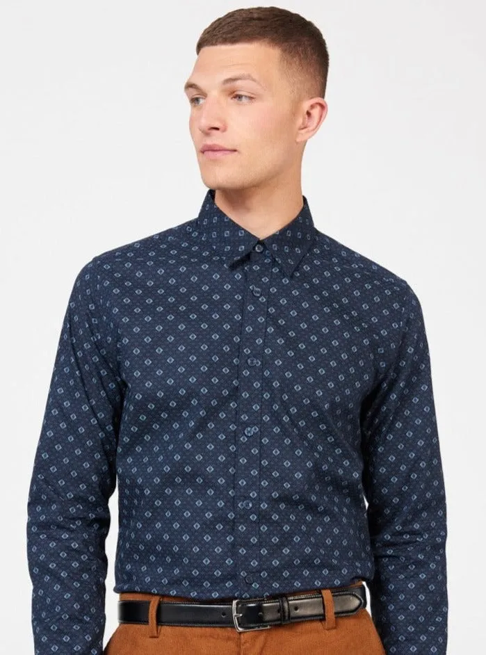 Signature Geo Print Shirt - Midnight sold by Ben Sherman product image thumbnail 4