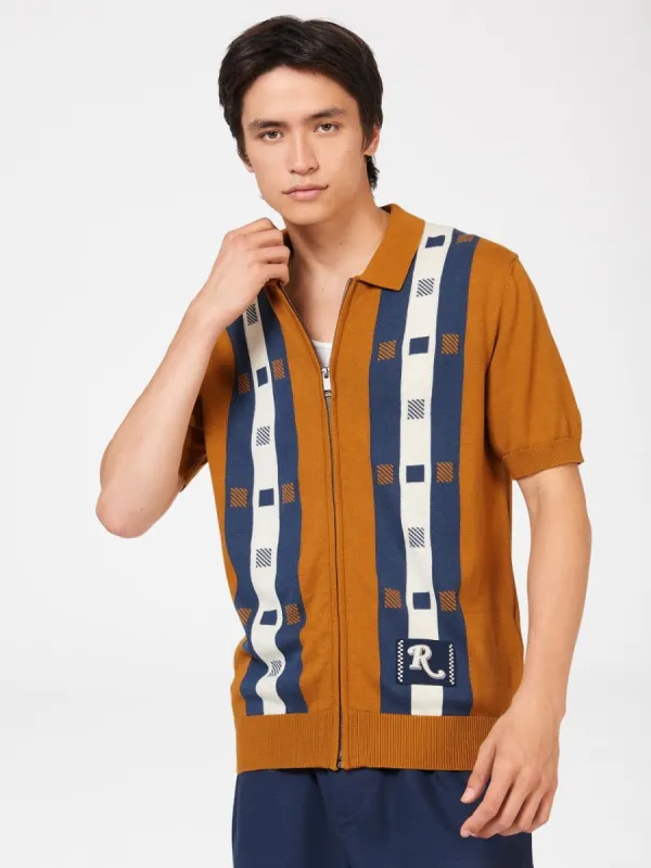 Rolling Stone Knit Zip Polo sold by Ben Sherman
