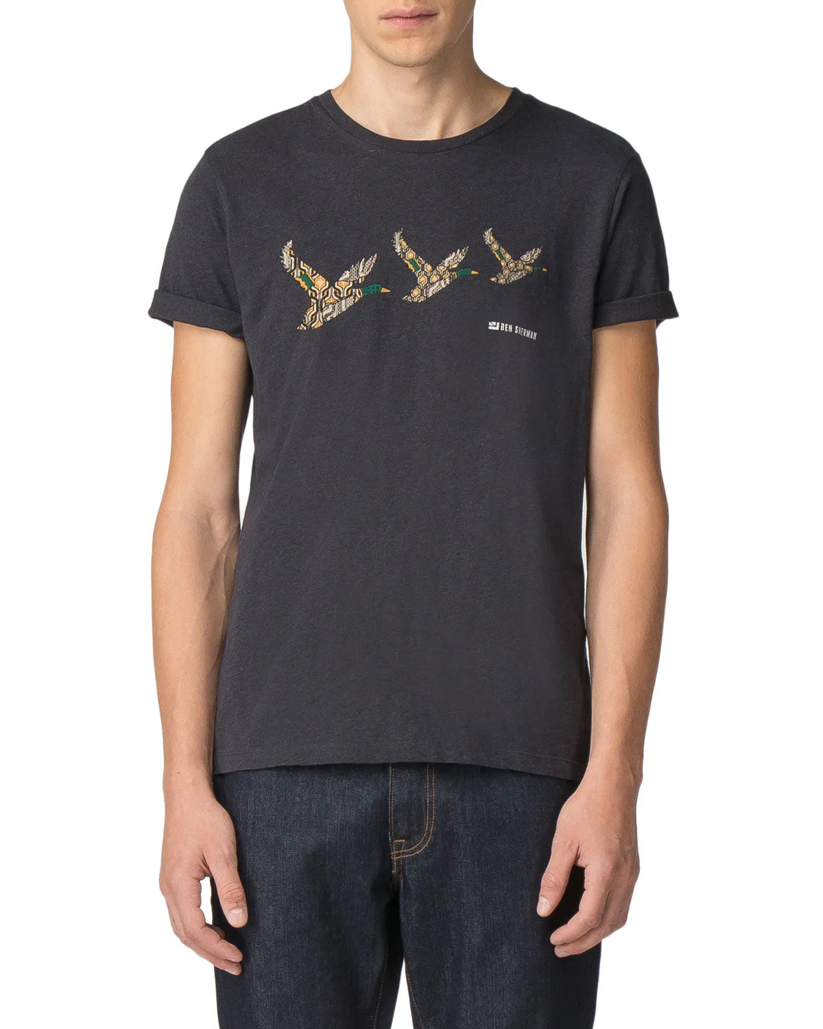 Triple Duck Graphic Tee - Black sold by Ben Sherman