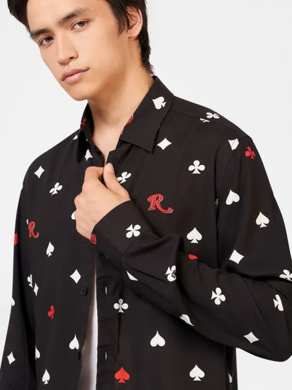 Rolling Stone Card Suits Print Shirt sold by Ben Sherman