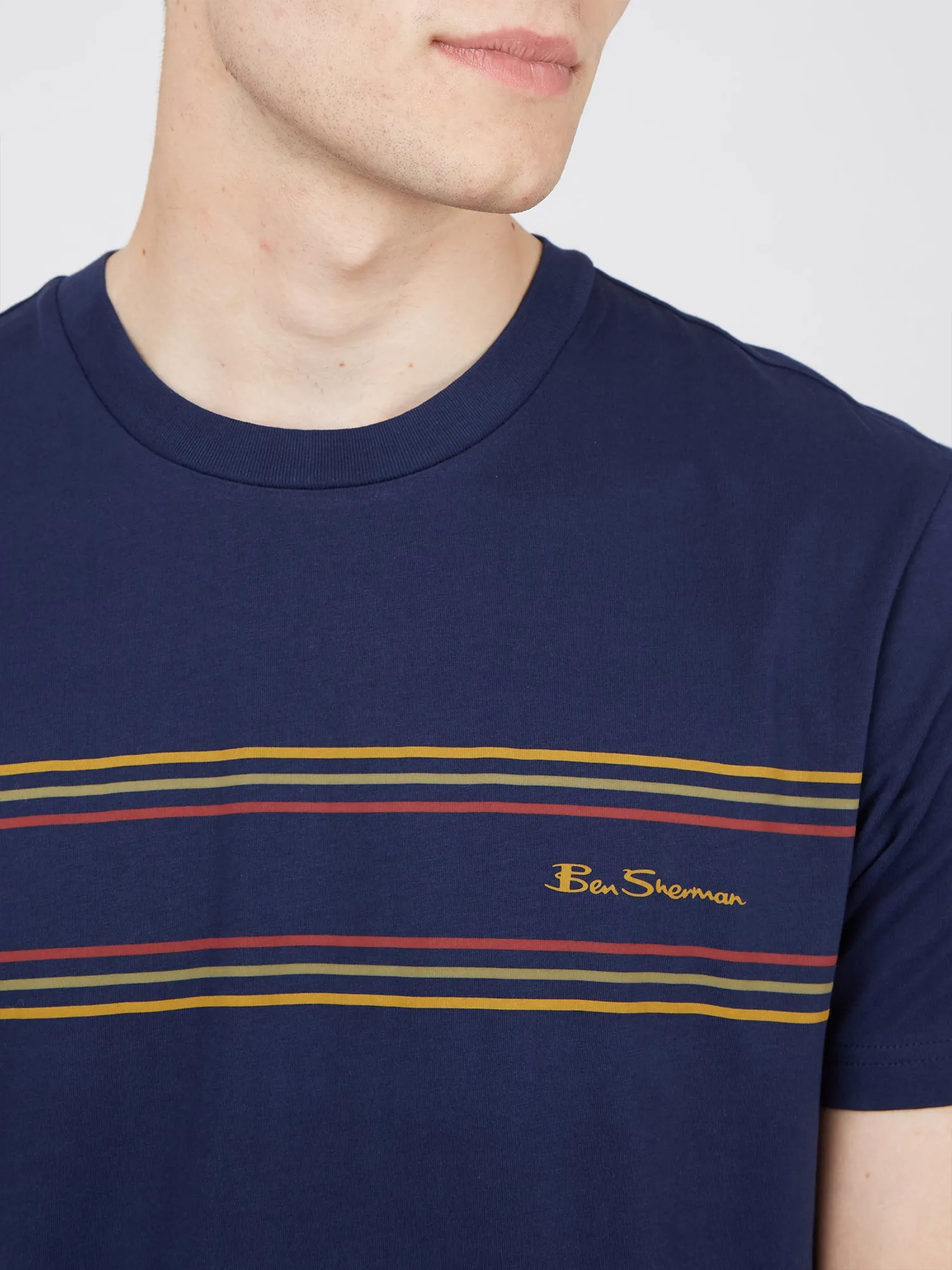 Chest Stripe Logo Tee - Marine sold by Ben Sherman product image thumbnail 3