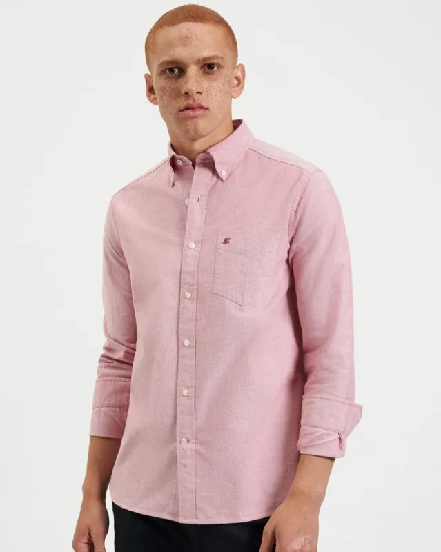 Brighton Oxford Organic Shirt - Light Red sold by Ben Sherman