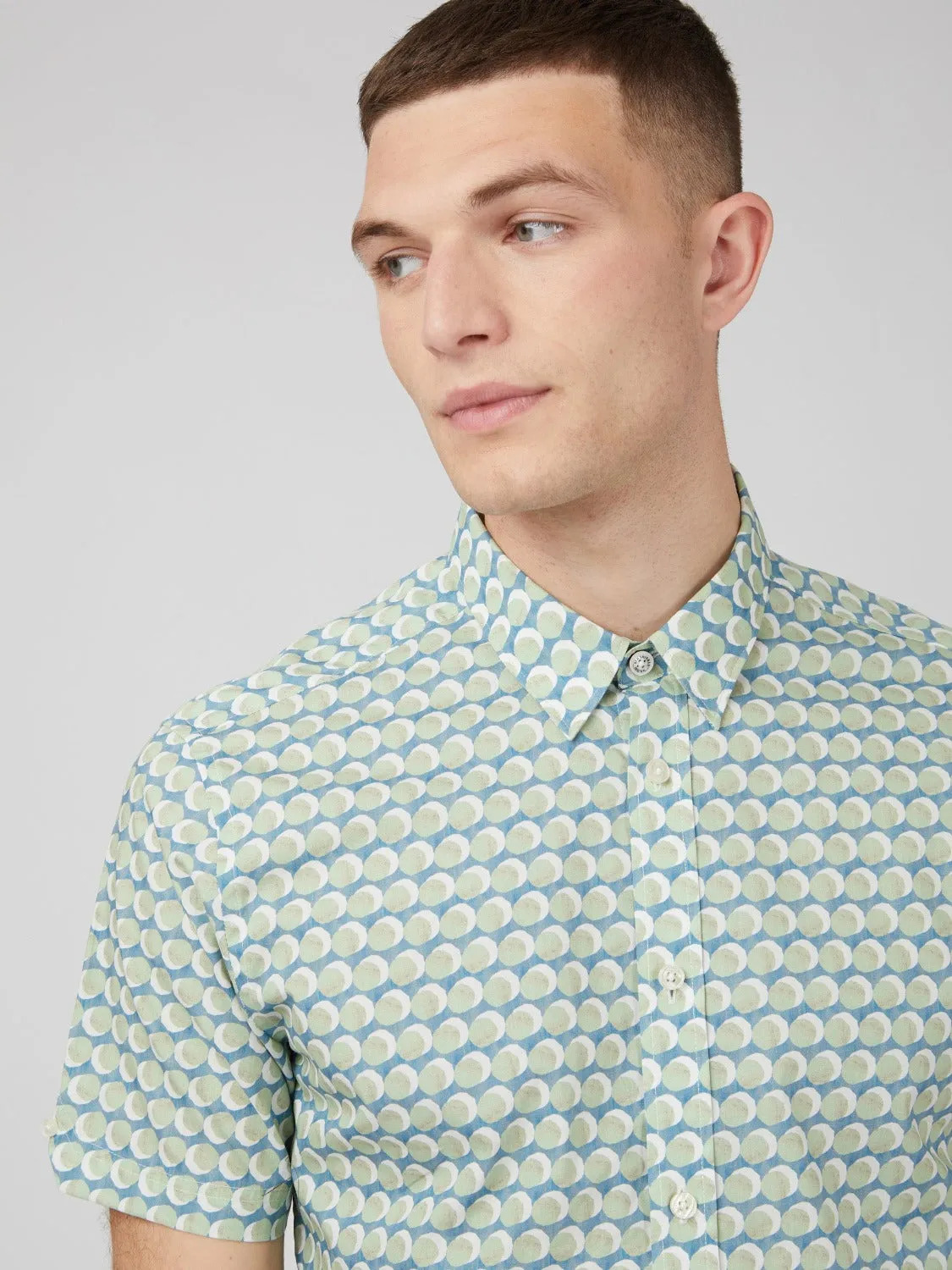 Watercolor Spot Print Short-Sleeve Shirt sold by Ben Sherman product image thumbnail 2
