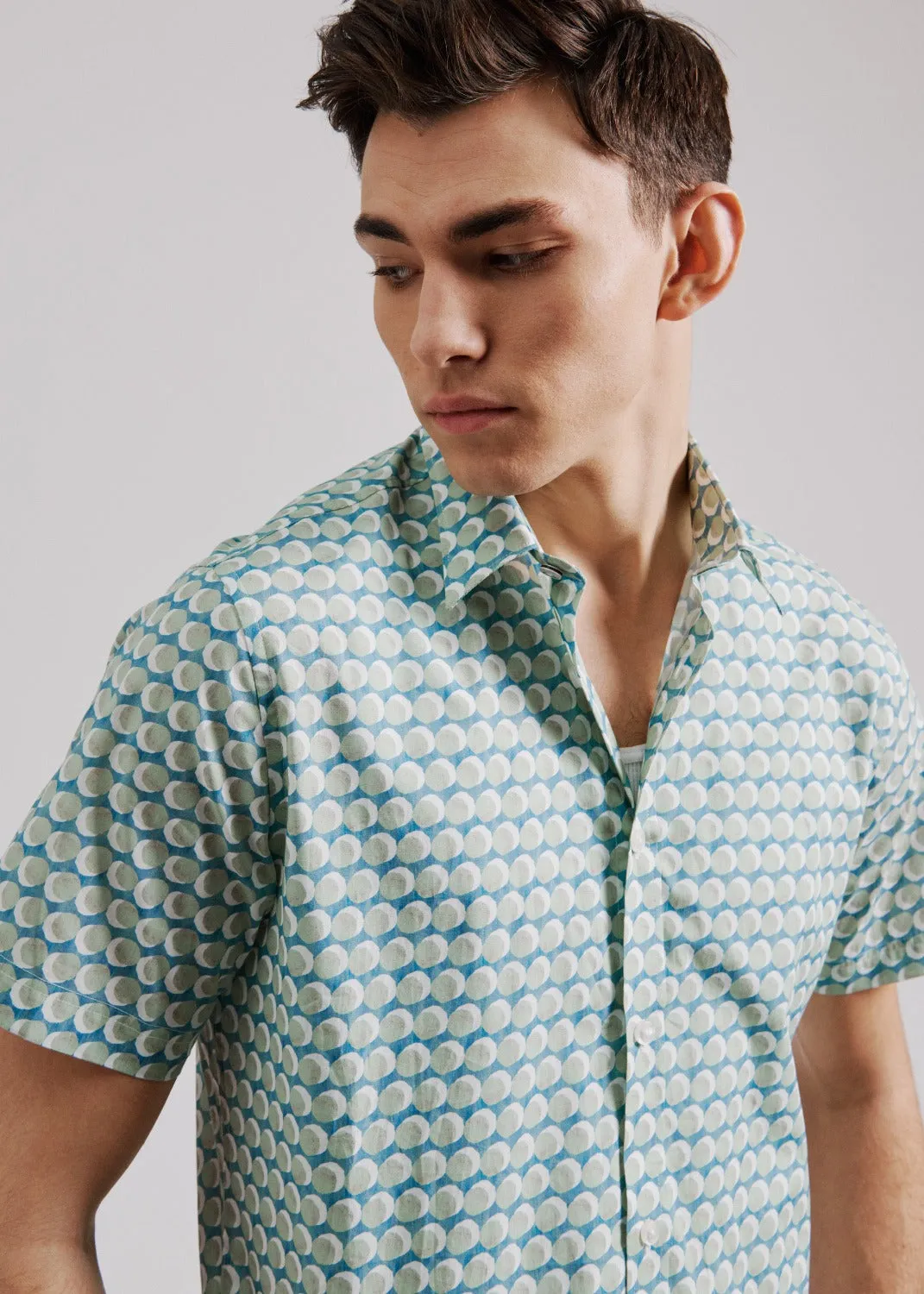 Watercolor Spot Print Short-Sleeve Shirt sold by Ben Sherman product image thumbnail 3