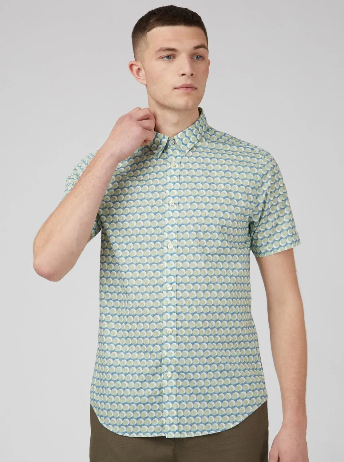 Watercolor Spot Print Short-Sleeve Shirt sold by Ben Sherman product image thumbnail 5
