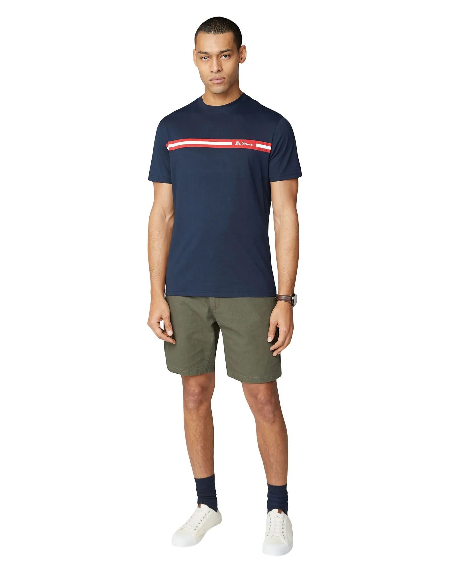 Printed Chest Stripe Tee - Dark Navy sold by Ben Sherman product image thumbnail 4