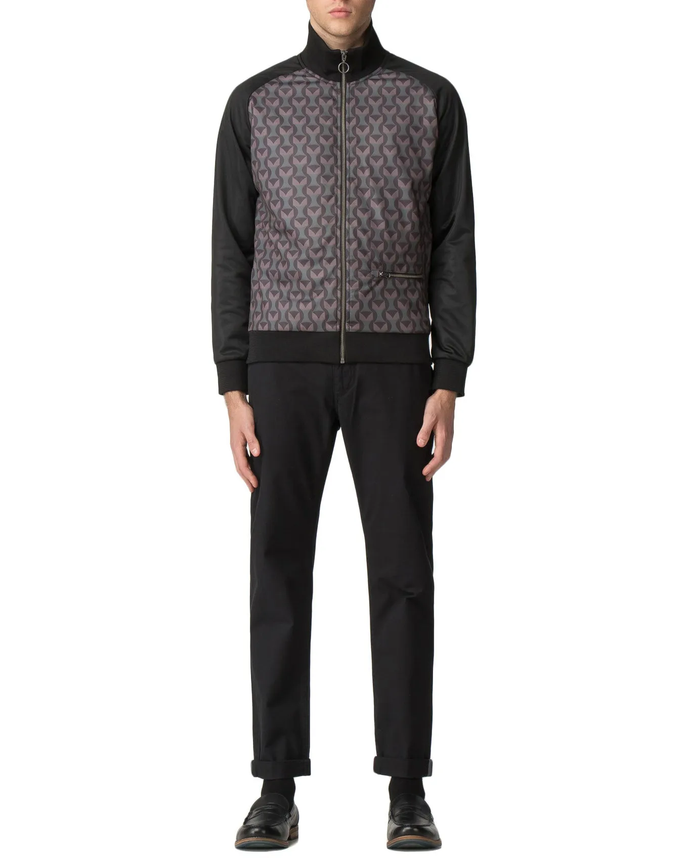 Printed Owl Track Jacket - Black sold by Ben Sherman product image thumbnail 2
