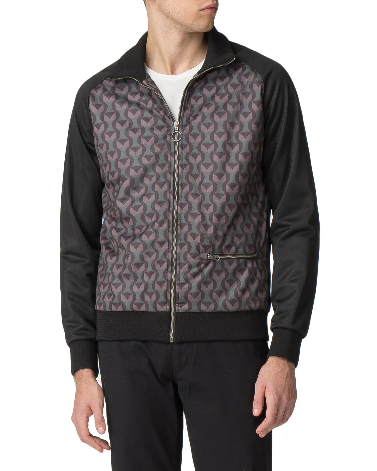 Printed Owl Track Jacket - Black sold by Ben Sherman