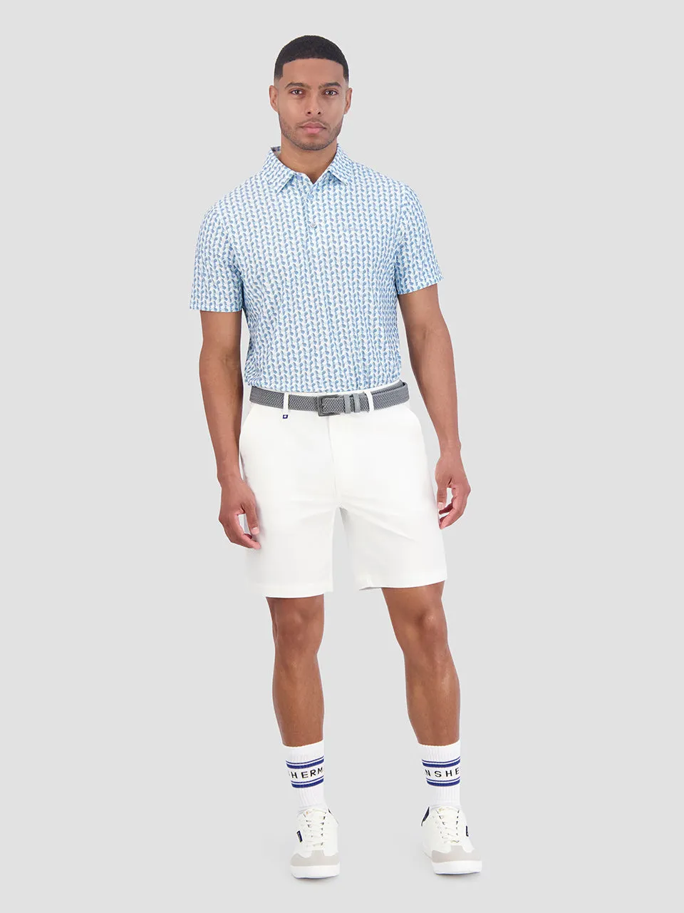 Bauhaus Geo Tech Jersey Sports Fit Polo - Light Blue sold by Ben Sherman product image thumbnail 2
