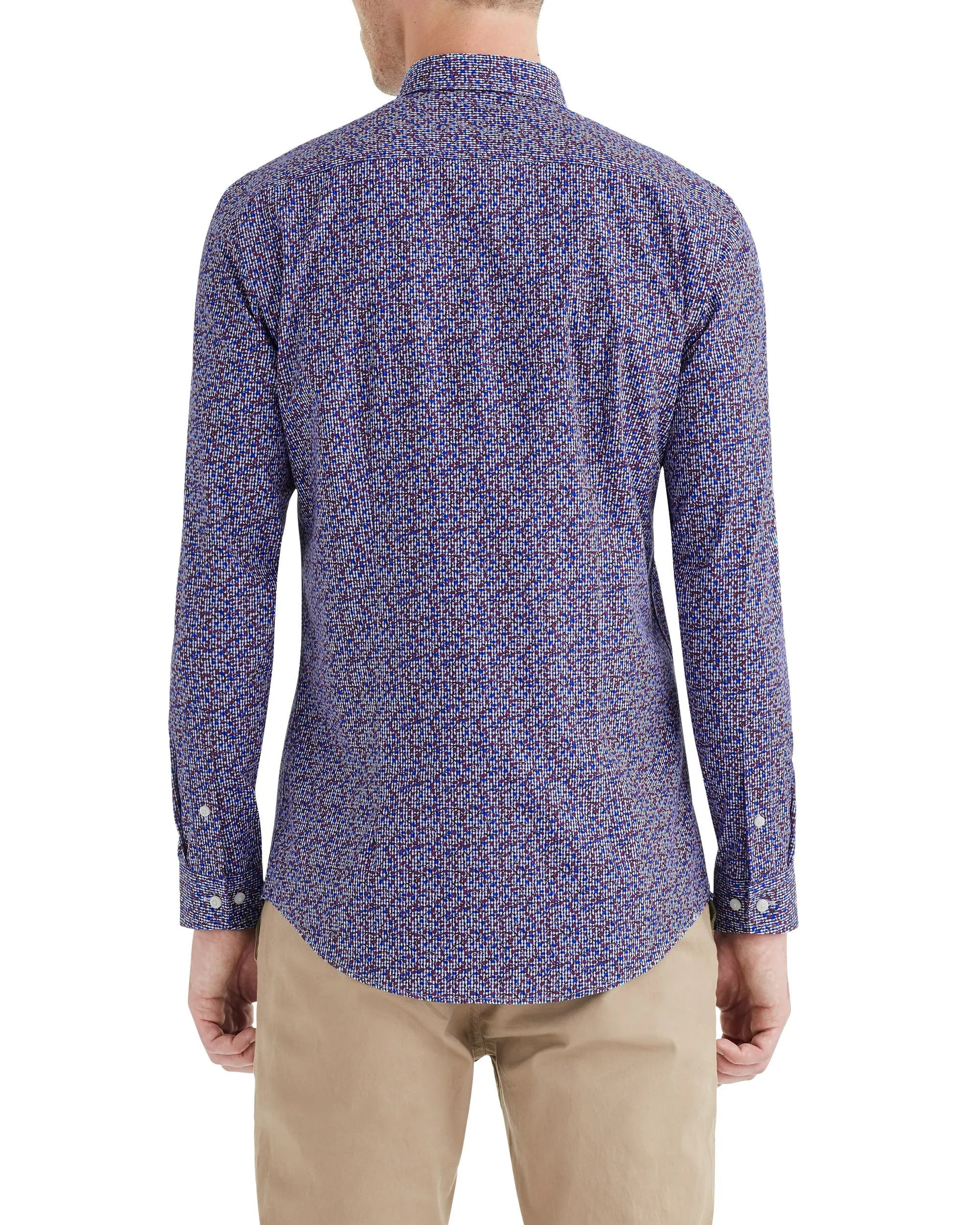 Multi Floral Printed Gingham Skinny Fit Dress Shirt sold by Ben Sherman product image thumbnail 2