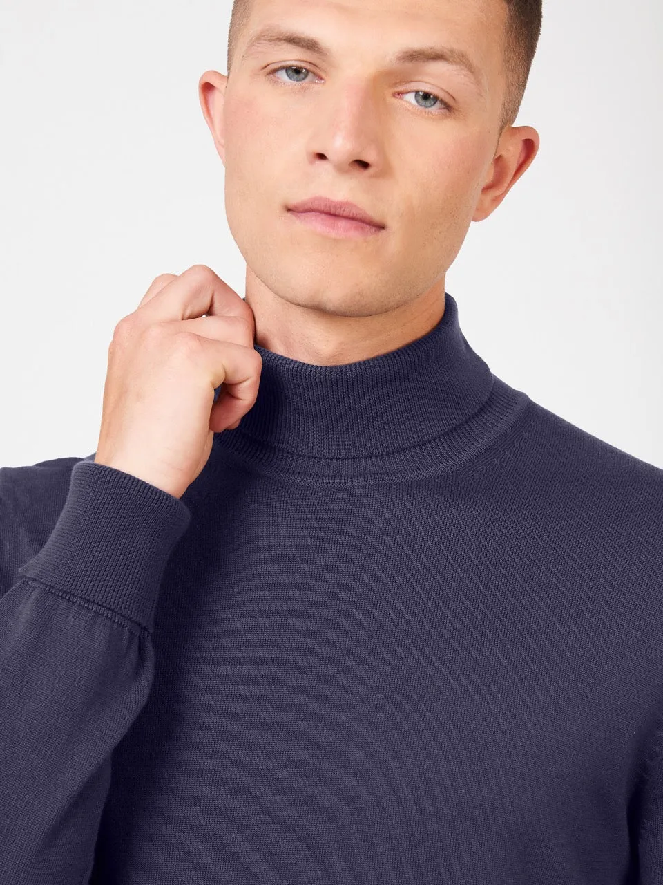 Signature Knitted Roll Neck Sweater - Ink sold by Ben Sherman product image thumbnail 4