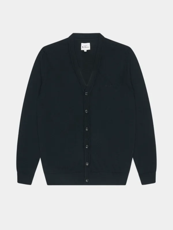 Signature Merino Knit Cardigan - Black sold by Ben Sherman