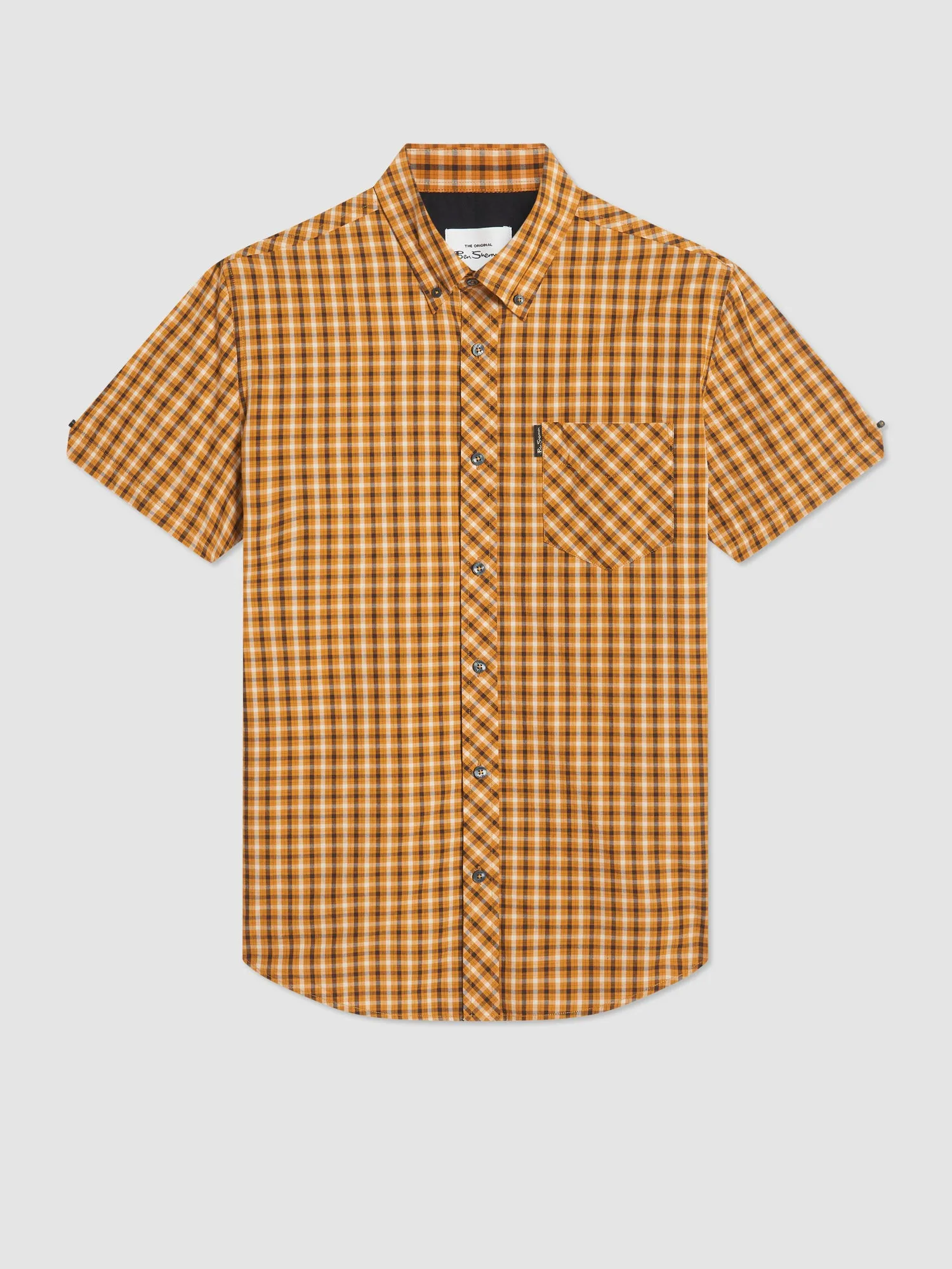 Signature House Check Short-Sleeve Shirt - Mustard sold by Ben Sherman product image thumbnail 2