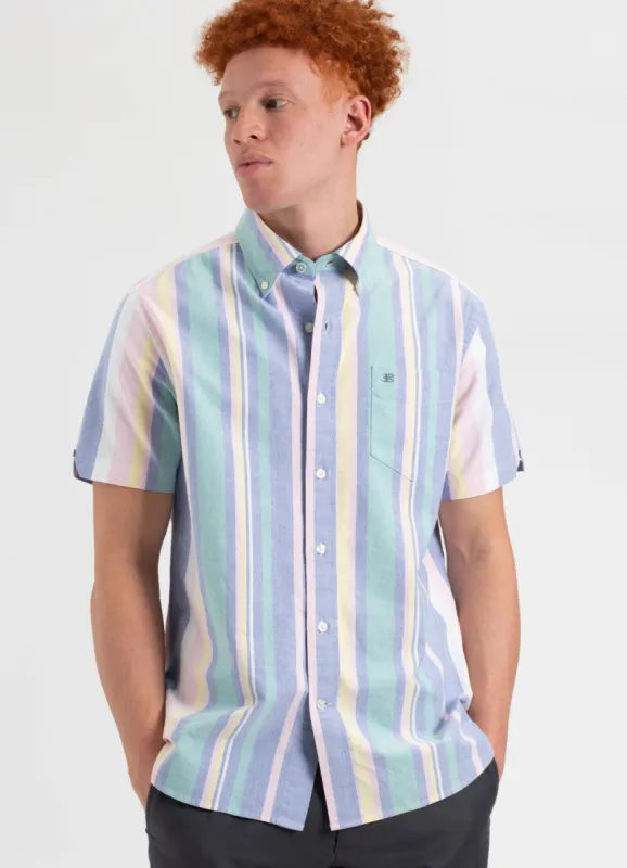 Short Sleeve Brighton Oxford Organic Stripe Shirt sold by Ben Sherman