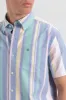 Short Sleeve Brighton Oxford Organic Stripe Shirt sold by Ben Sherman