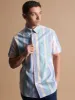 Short Sleeve Brighton Oxford Organic Stripe Shirt sold by Ben Sherman