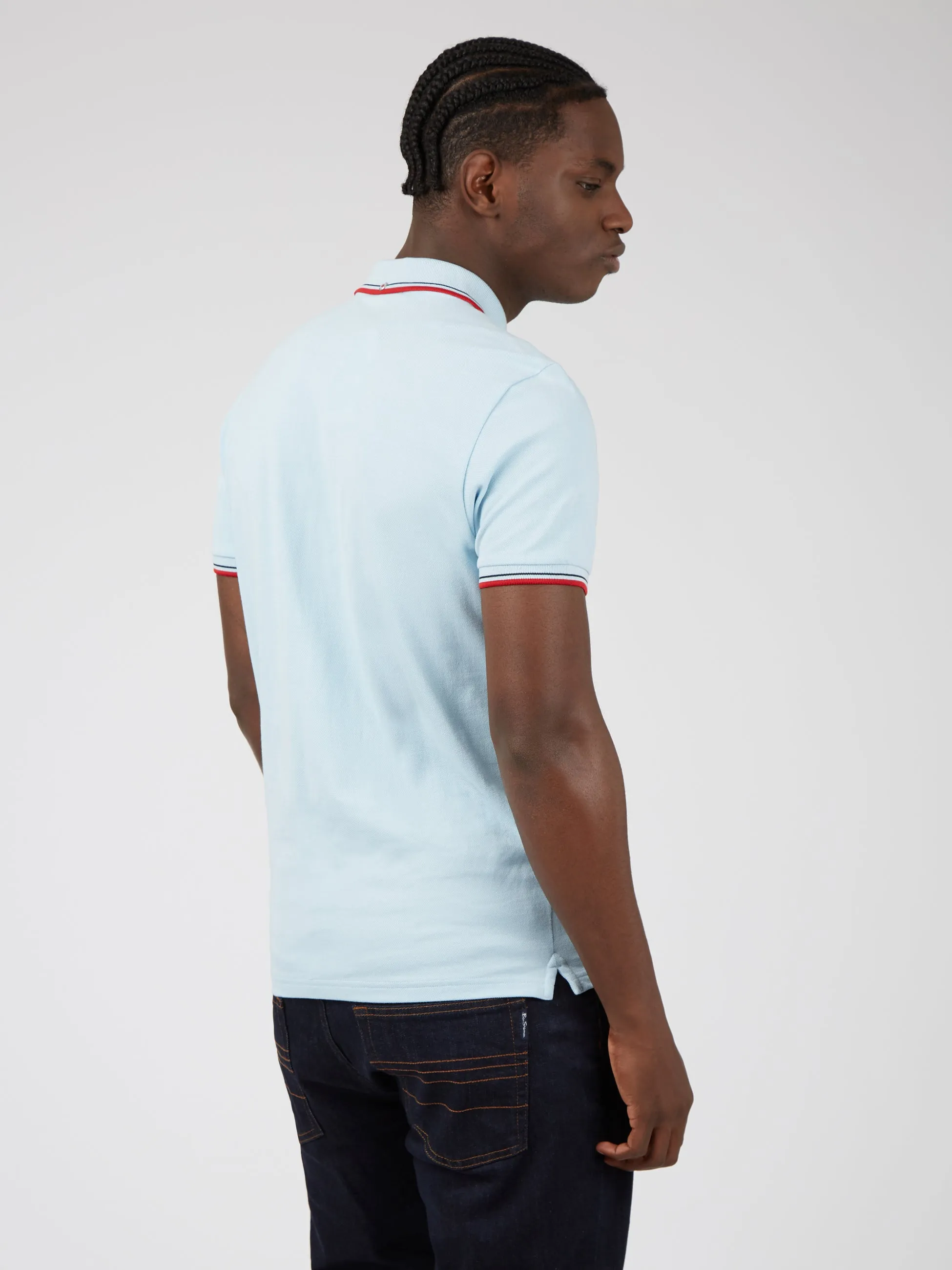Signature Organic Cotton Polo - Sky Blue sold by Ben Sherman product image thumbnail 5