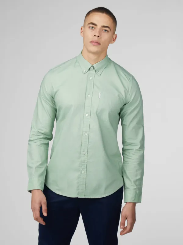 Signature Oxford - Long Sleeve - Grass Green sold by Ben Sherman