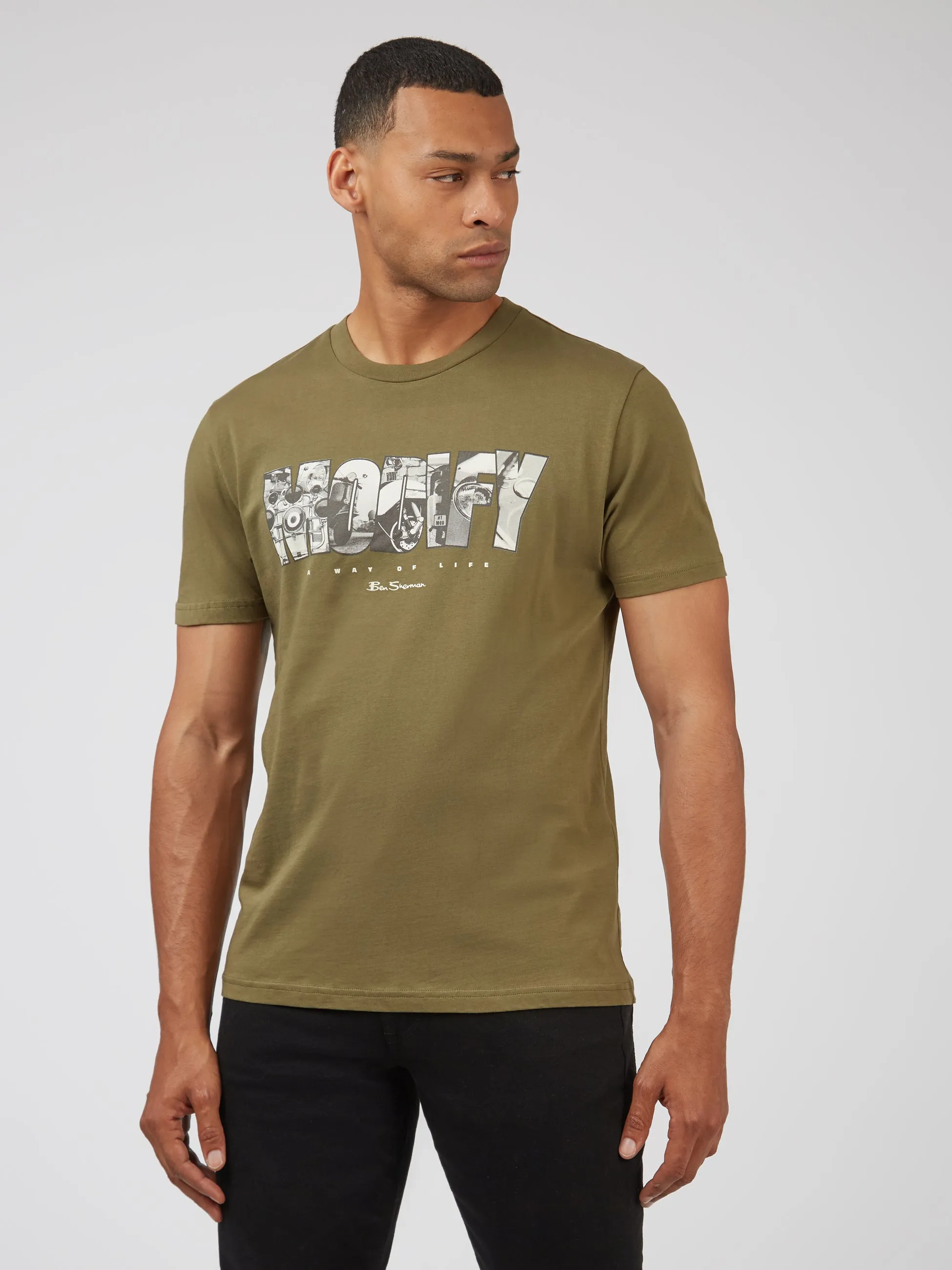 Organic Jersey Culture Graphic Tee - Camouflage sold by Ben Sherman product image thumbnail 3