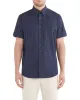 Short-Sleeve Dash Dot Checkerboard Shirt - Midnight sold by Ben Sherman