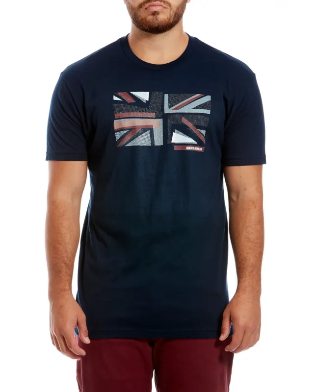 Union Collage Graphic Tee - Midnight Navy sold by Ben Sherman