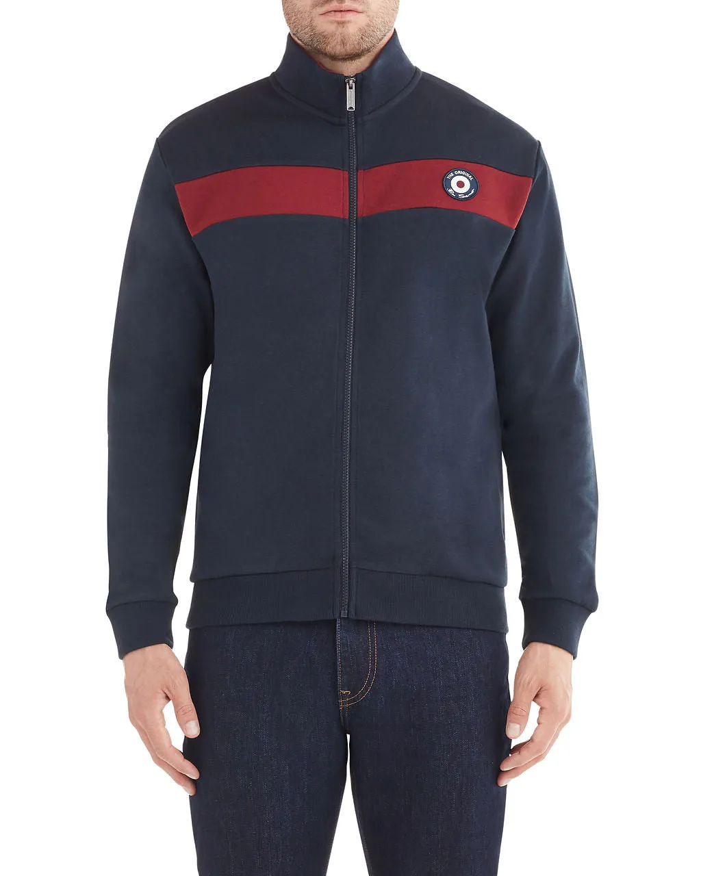 Blocked-Chest Track Jacket - Midnight sold by Ben Sherman