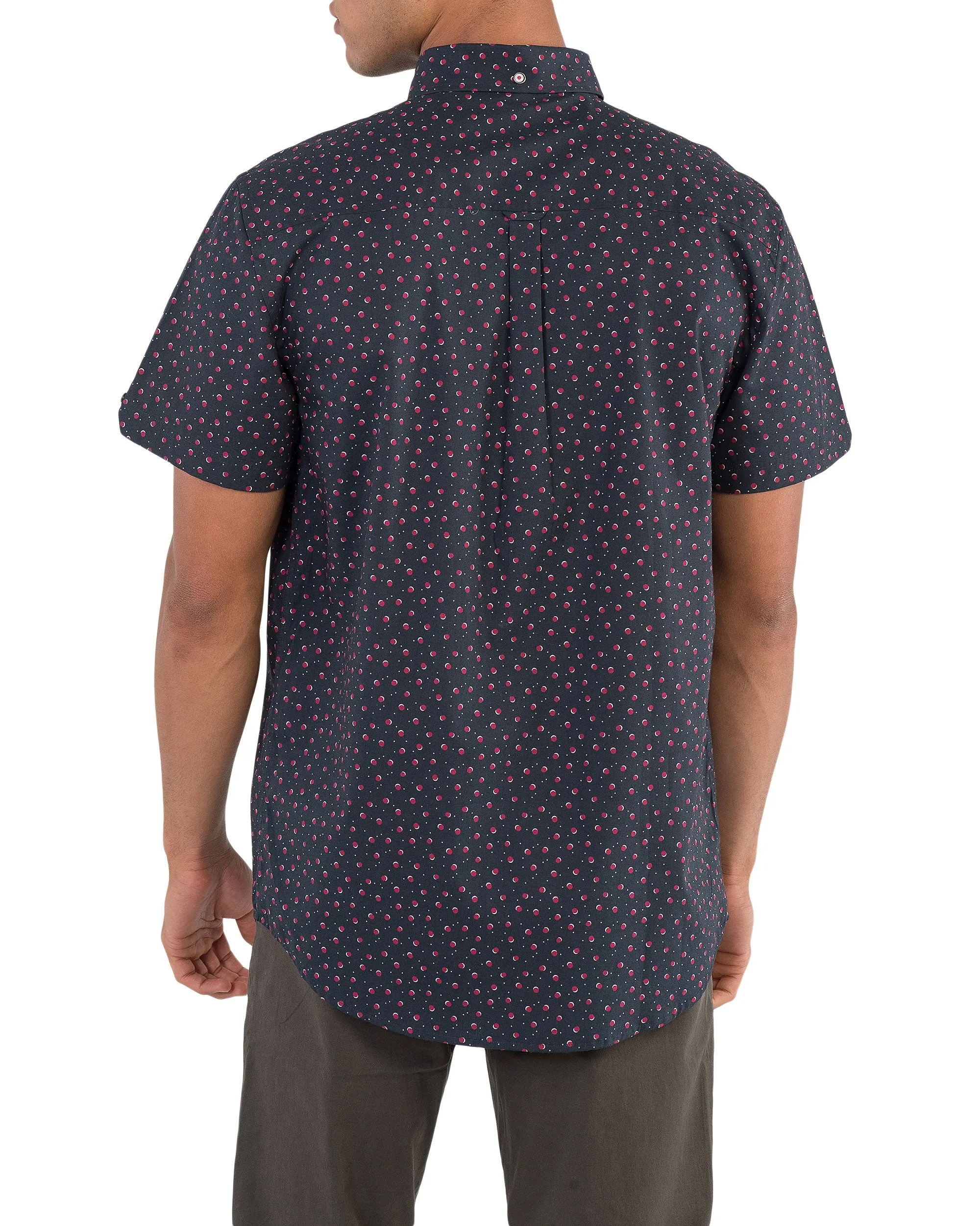 Short-Sleeve Shadow Spot Print Shirt - Black sold by Ben Sherman product image thumbnail 2