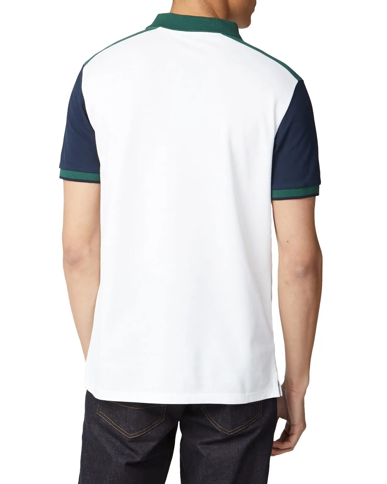 Colorblocked Polo Shirt - White sold by Ben Sherman product image thumbnail 3