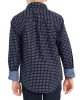 Boys' Navy Long-Sleeve Square Print Button-Down Shirt (Sizes 8-18) sold by Ben Sherman