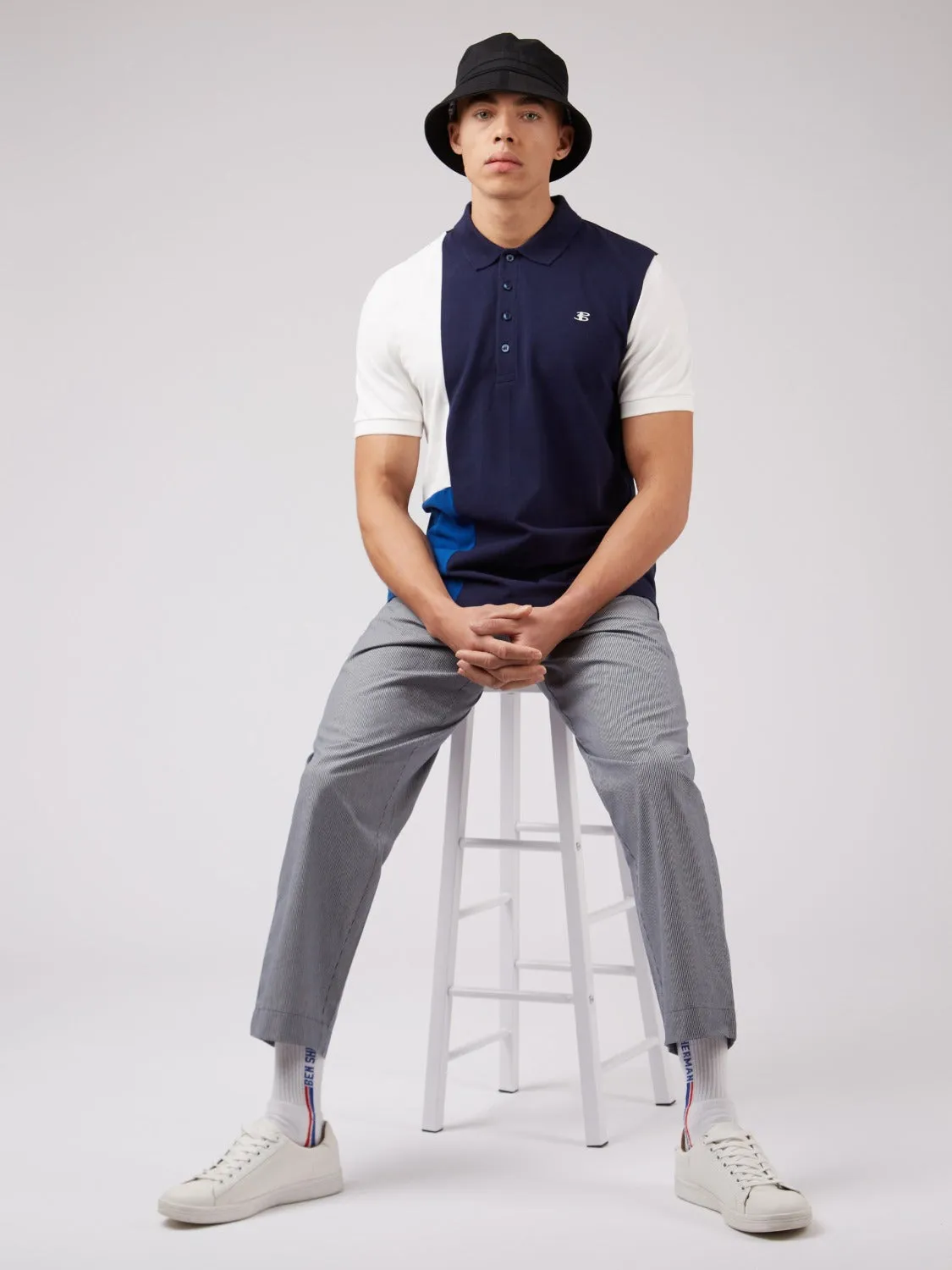 B by Ben Sherman Colorblock Polo - Marine sold by Ben Sherman product image thumbnail 4